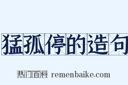 猛孤停的造句是什么意思的图片